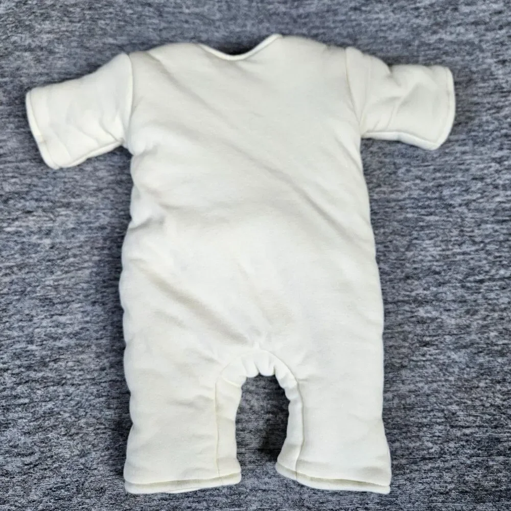 Baby Merlins Magic Sleepsuit Large 6-9 mos Yellow Unisex Cotton Swaddle Secure